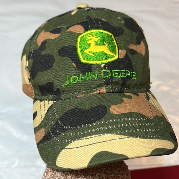 John Deere CAMOUFLAGE HAT toddler KIDS cap cotton farmer hunter boys kids cap - Picture 2 of 12